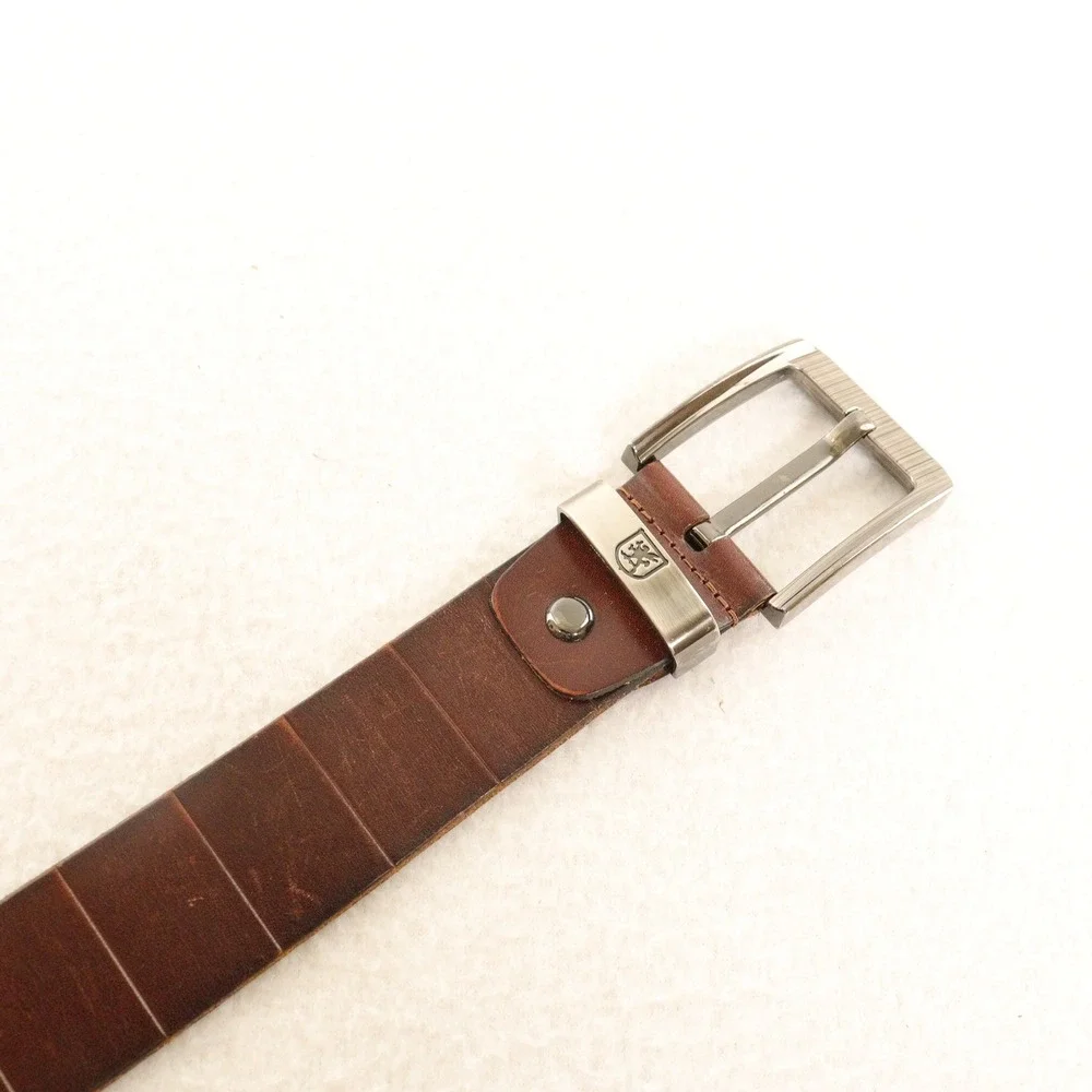 Stacy Adams Belt Textured Casual Dress Brown Leather Men 34